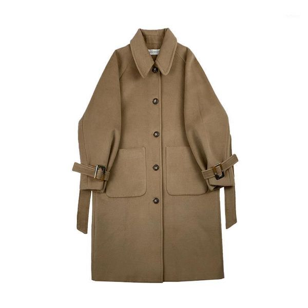 women's wool & blends 2021 autumn winter women's woolen coats loose ol vintage female long large size overcoats lady clothing arriv, Black
women's wool & blends 2021 autumn winter women's woolen coats loose ol vintage female long large size overcoats lady clothing arriv, Black