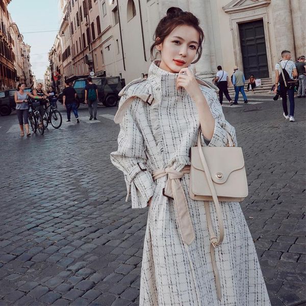women's wool & blends woolen coat mid-length 2021 autumn winter thick loose plaid over the knee small fragrant wind trend zzl55, Black
women's wool & blends woolen coat mid-length 2021 autumn winter thick loose plaid over the knee small fragrant wind trend zzl55, Black