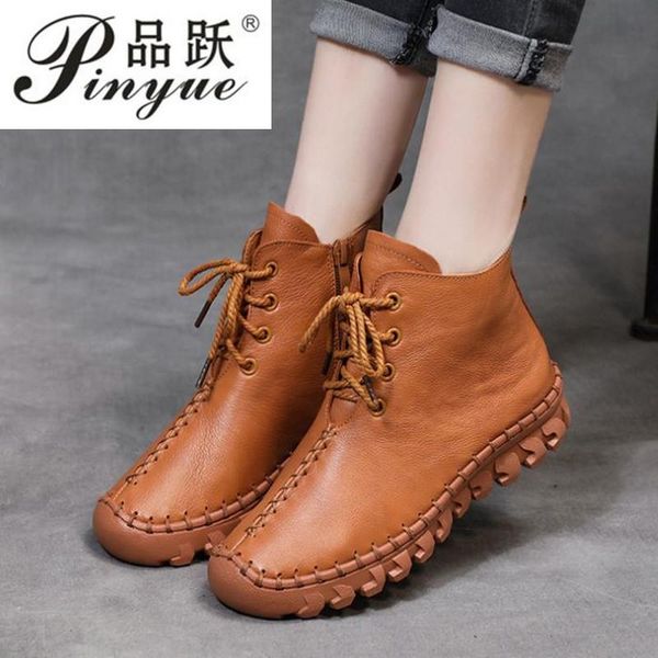 boots winter ankle women genuine leather shoes woman autumn rubber female lace-up flat with fur botas mujer, Black
boots winter ankle women genuine leather shoes woman autumn rubber female lace-up flat with fur botas mujer, Black