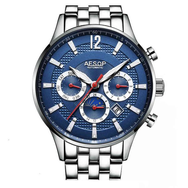 business aesop mechanical clock men fashion automatic s 316l rvs fire luxury lighting, Slivery;brown
business aesop mechanical clock men fashion automatic s 316l rvs fire luxury lighting, Slivery;brown