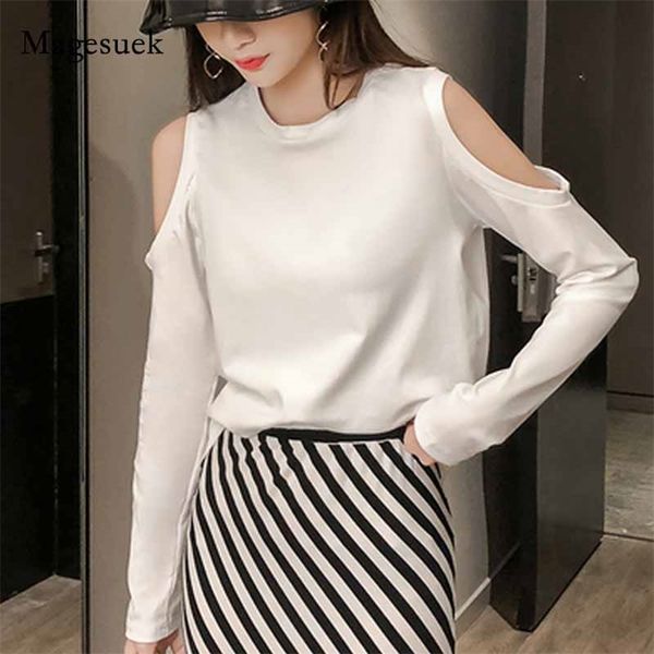 off-shoulder hollow solid korean clothes cotton shirt women fashion autumn long sleeve chic slim t-shirt 10904 210518, White
off-shoulder hollow solid korean clothes cotton shirt women fashion autumn long sleeve chic slim t-shirt 10904 210518, White