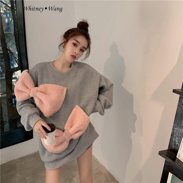 women's hoodies & sweatshirts whitney wang 2021 autumn winter fashion streetwear microfiber bow fleece sweatshirt women loose pullover, Black
women's hoodies & sweatshirts whitney wang 2021 autumn winter fashion streetwear microfiber bow fleece sweatshirt women loose pullover, Black