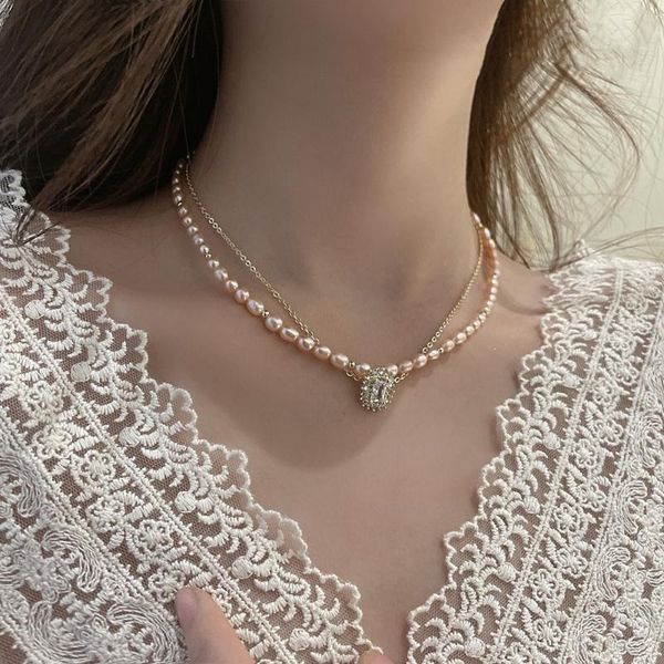 fashion double layers imitation pearl choker for women girl zirconia geometric pendant necklace chocker collar collier femme necklaces, Silver
fashion double layers imitation pearl choker for women girl zirconia geometric pendant necklace chocker collar collier femme necklaces, Silver