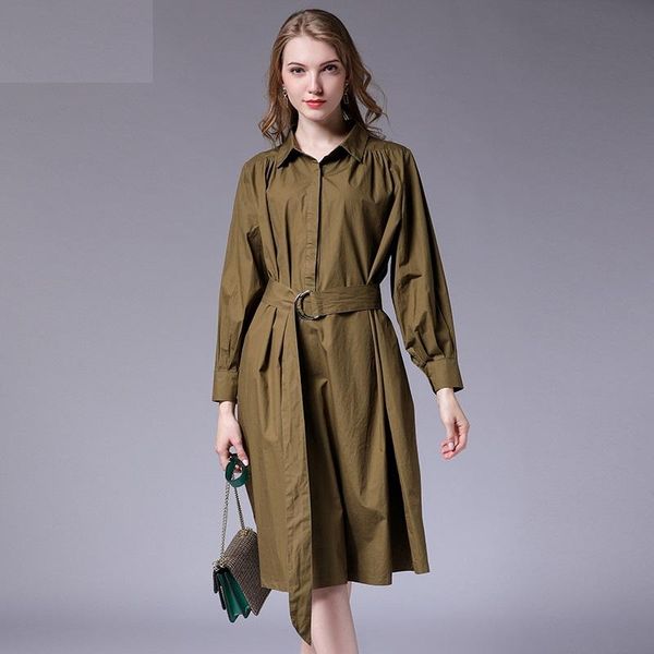 casual dresses autumn shirt women plus size 2021 white long sleeve sashes loose dress femme cotton black extra large, Black;gray
casual dresses autumn shirt women plus size 2021 white long sleeve sashes loose dress femme cotton black extra large, Black;gray