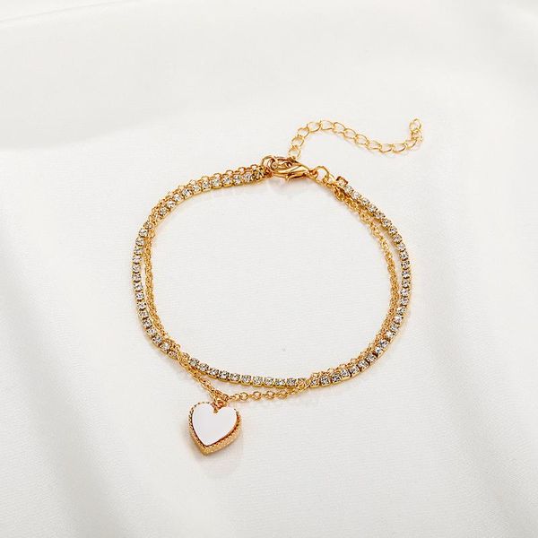 link, chain fashion high-end jewelry embedded zircon love heart shape charm multilayer alphabet bracelet, Black
link, chain fashion high-end jewelry embedded zircon love heart shape charm multilayer alphabet bracelet, Black