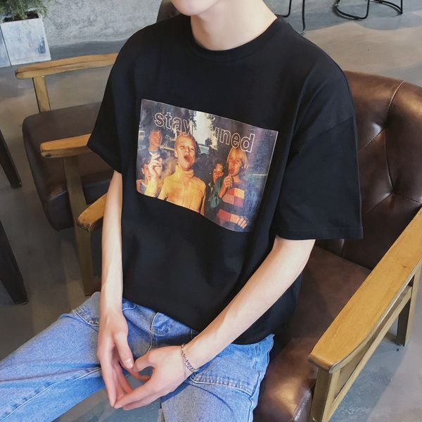 men's t-shirts summer spring literary printing easy men's shirts short sleeves pattern contrast color hip hop street loose shirt, White;black
men's t-shirts summer spring literary printing easy men's shirts short sleeves pattern contrast color hip hop street loose shirt, White;black
