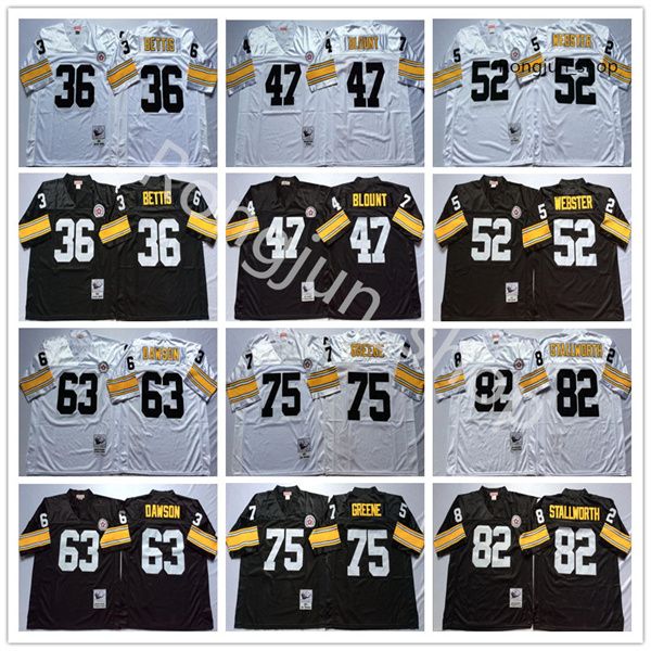 ncaa football 75 joe greene 36 jerome bettis jersey 47 mel blount 52 mike webster 63 dermontti dawson john stallworth black white vintage, Black;red
ncaa football 75 joe greene 36 jerome bettis jersey 47 mel blount 52 mike webster 63 dermontti dawson john stallworth black white vintage, Black;red