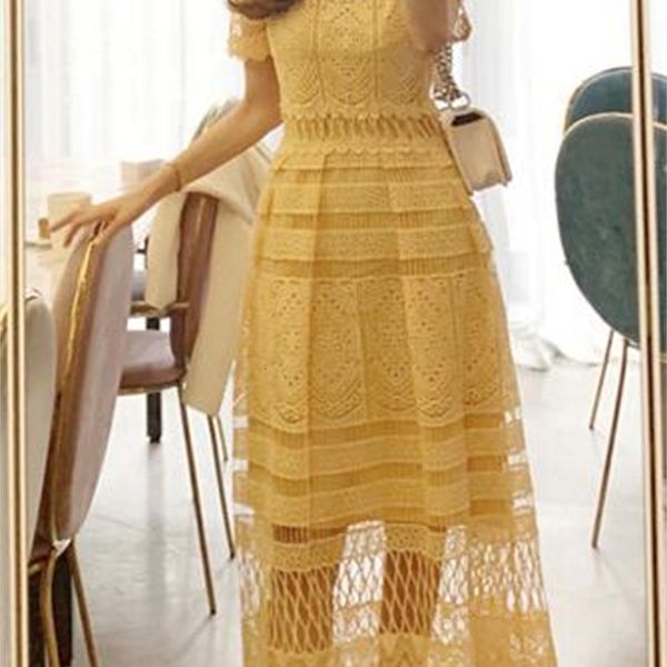 casual dresses summer korean version of temperament lace collar waist hollow big swing holiday dress ac56, Black;gray
casual dresses summer korean version of temperament lace collar waist hollow big swing holiday dress ac56, Black;gray