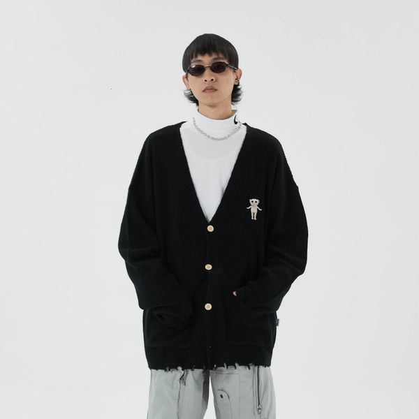 sweater long sleeve with cleavage v button designer oversized harajuku streetwear men's clothes nightgown 2021 fashion winter, White;black
sweater long sleeve with cleavage v button designer oversized harajuku streetwear men's clothes nightgown 2021 fashion winter, White;black