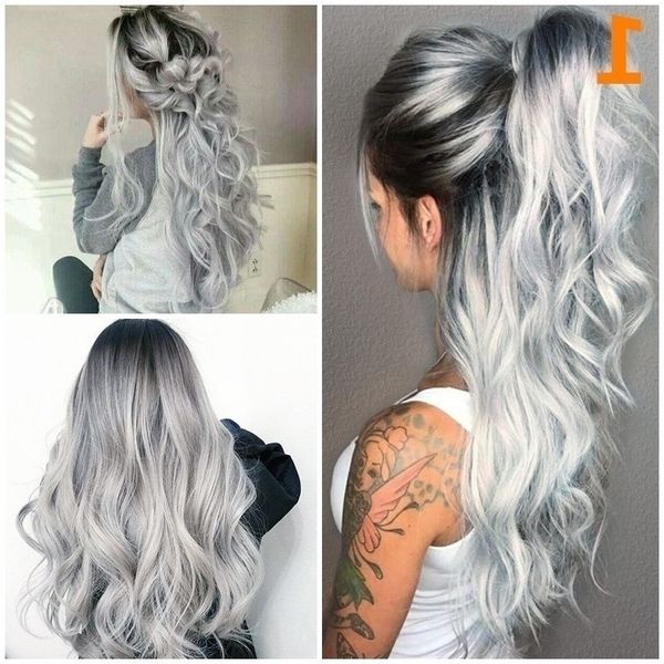 big wave wig new women's curly black gray gradually changing color chemical fiber long hair women2
big wave wig new women's curly black gray gradually changing color chemical fiber long hair women2