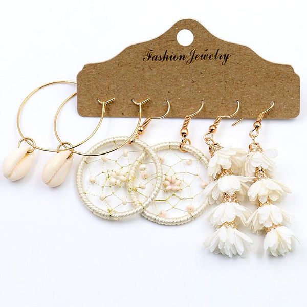 dangle & chandelier bohemia sea shells drop earrings for women sets vintage ethnic big round stones wooden tassel fringe earring women', Silver
dangle & chandelier bohemia sea shells drop earrings for women sets vintage ethnic big round stones wooden tassel fringe earring women', Silver