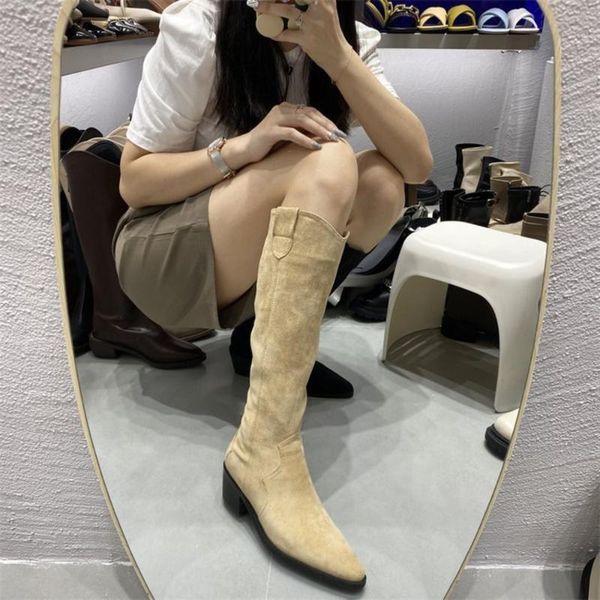 boots knee-length women's side zipper 2021 autumn and winter style pointed toe versatile simple thick heel fashion shoes, Black
boots knee-length women's side zipper 2021 autumn and winter style pointed toe versatile simple thick heel fashion shoes, Black