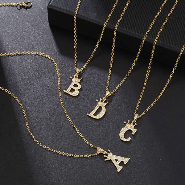 zircon new fashion crown english letter pendant simple women's necklace straight neck chain, Silver
zircon new fashion crown english letter pendant simple women's necklace straight neck chain, Silver