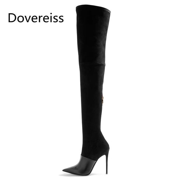 boots dovereiss fashion women's shoes winter concise pure color pointed toe suede brown over the knee back zipper 35-45, Black
boots dovereiss fashion women's shoes winter concise pure color pointed toe suede brown over the knee back zipper 35-45, Black