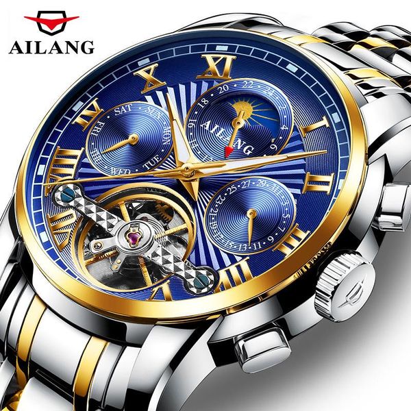 wristwatches men tourbillon watch luxury automatic mechanical wristwatch luminous blue mineral glass relogio masculino, Slivery;brown
wristwatches men tourbillon watch luxury automatic mechanical wristwatch luminous blue mineral glass relogio masculino, Slivery;brown