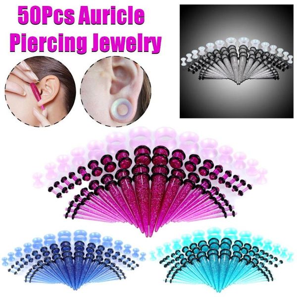 stud 50pcs/set auricle explosion piercing jewelry ear plug acrylic silicone screw gauges flesh tunnel expanders, Golden;silver
stud 50pcs/set auricle explosion piercing jewelry ear plug acrylic silicone screw gauges flesh tunnel expanders, Golden;silver