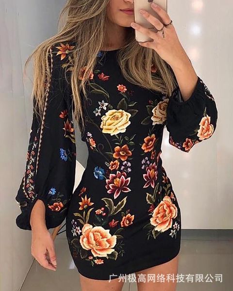 casual dresses women's european and american ladies round neck open back long sleeve dress, Black;gray
casual dresses women's european and american ladies round neck open back long sleeve dress, Black;gray