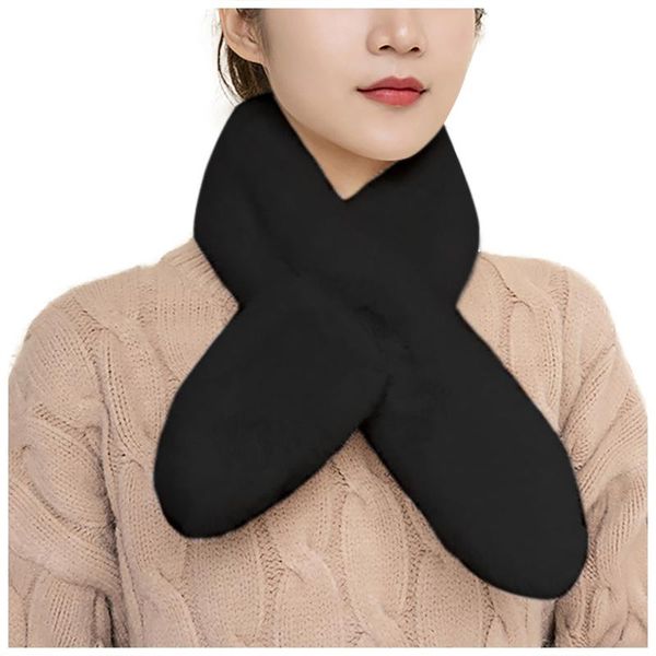 scarves women winter thicken plush faux fur scarf solid collar shawl neck warmer lady knitted neckerchief long wraps accessories, Blue;gray 
scarves women winter thicken plush faux fur scarf solid collar shawl neck warmer lady knitted neckerchief long wraps accessories, Blue;gray
