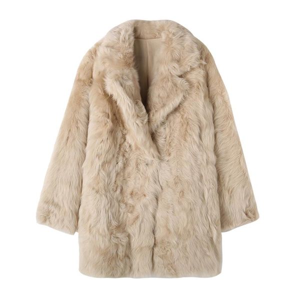women's fur & faux rf2043 winter design woman's real sheep coat long sleeve casual fashion natural jacket, Black
women's fur & faux rf2043 winter design woman's real sheep coat long sleeve casual fashion natural jacket, Black