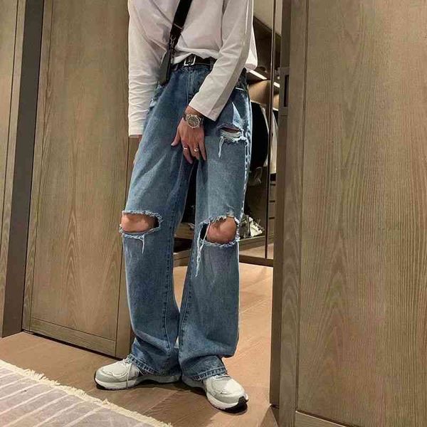 men's jeans summer ripped wide-leg fashion baggy blue men streetwear loose hip-hop hole straight denim trousers mens s-xl fwmc
men's jeans summer ripped wide-leg fashion baggy blue men streetwear loose hip-hop hole straight denim trousers mens s-xl fwmc