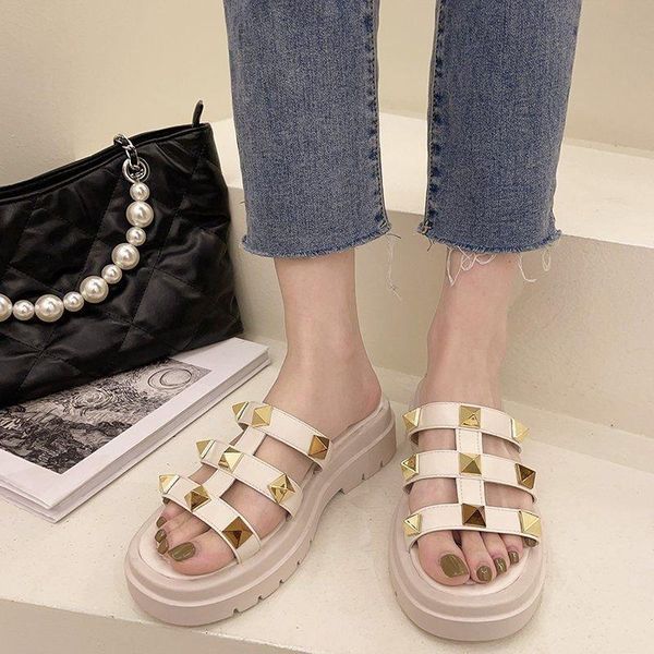 slippers platform ladies shoes fashion open toe nail sandals flat high heel casual, Black
slippers platform ladies shoes fashion open toe nail sandals flat high heel casual, Black