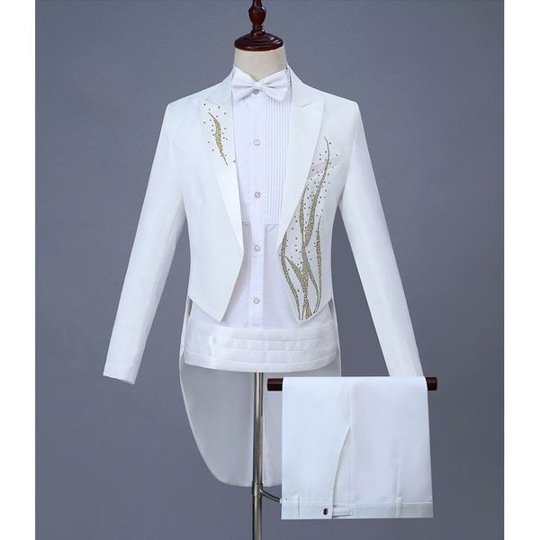 mens white 2 piece suits wedding groom tuxedo suit men party musical performance suits with pants stage host singer clothes 4xl 210524, White;black
mens white 2 piece suits wedding groom tuxedo suit men party musical performance suits with pants stage host singer clothes 4xl 210524, White;black