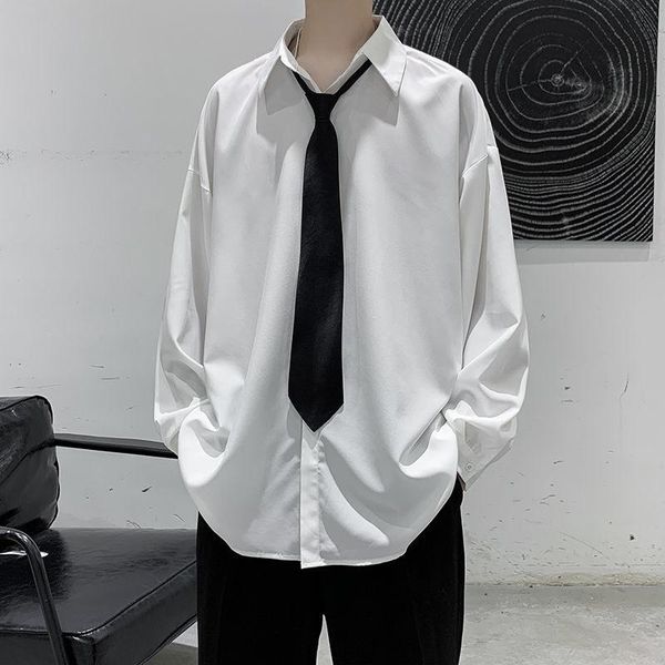 men's casual shirts shirt solid color long sleeve autumn winter loose 2021 college couples fashion package mail white trend leisure, White;black
men's casual shirts shirt solid color long sleeve autumn winter loose 2021 college couples fashion package mail white trend leisure, White;black
