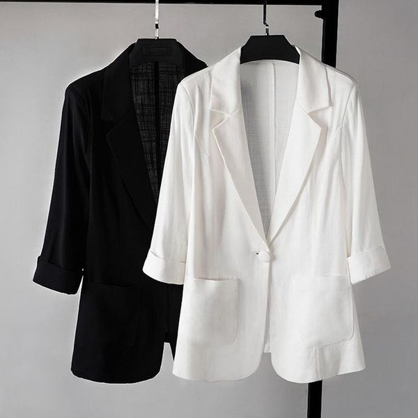 spring summer suit women thin blazers jackets plus size s-5xl three quarter sleeve short outerwear casual female women's suits &, White;black
spring summer suit women thin blazers jackets plus size s-5xl three quarter sleeve short outerwear casual female women's suits &, White;black