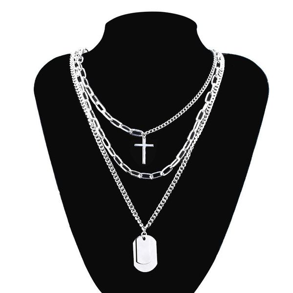 fashion multilayer hip hop long chain necklace punk barbed wire flame rock key cross pendant for women men jewelry gifts necklaces, Silver
fashion multilayer hip hop long chain necklace punk barbed wire flame rock key cross pendant for women men jewelry gifts necklaces, Silver