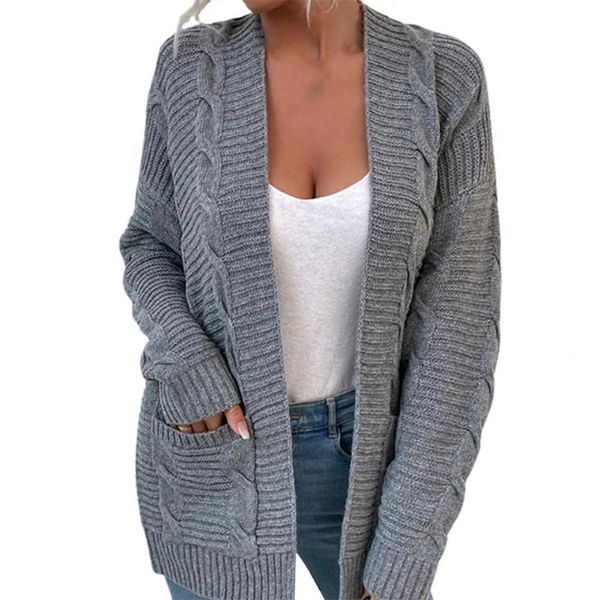 women's jackets open front long sleeve women cardigan fashion autumn winter two pockets twist sweater coat female ribbed cuff loose fit, Black;brown
women's jackets open front long sleeve women cardigan fashion autumn winter two pockets twist sweater coat female ribbed cuff loose fit, Black;brown