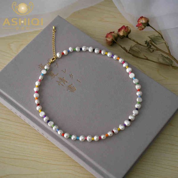 necklaces pendants ashiqi 7-8mm natural freshwater baroque pearl necklace fashion colorful beads girl gift with gold-plated buckle, Silver
necklaces pendants ashiqi 7-8mm natural freshwater baroque pearl necklace fashion colorful beads girl gift with gold-plated buckle, Silver