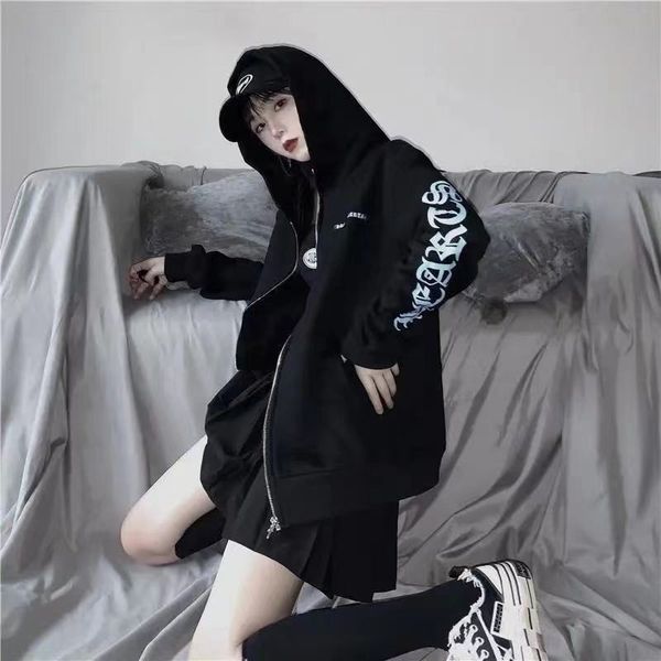 women's hoodies & sweatshirts oversized summer clothes sweatshirt ladies korean streetwear 2021 printed hooded hip-hop street, Black
women's hoodies & sweatshirts oversized summer clothes sweatshirt ladies korean streetwear 2021 printed hooded hip-hop street, Black
