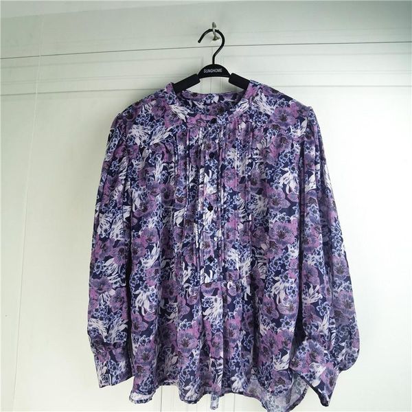 women's blouses & shirts women shirt 2021 summer small floral texture printed pleated thin breathable long sleeve blouse, White
women's blouses & shirts women shirt 2021 summer small floral texture printed pleated thin breathable long sleeve blouse, White