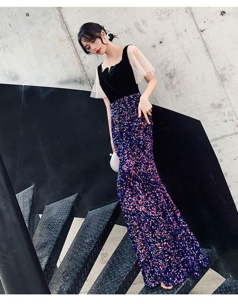 party dresses fashion tulle ruffle sleeves velvet sequins evening gown floor length prom dress custom made, White;black
party dresses fashion tulle ruffle sleeves velvet sequins evening gown floor length prom dress custom made, White;black