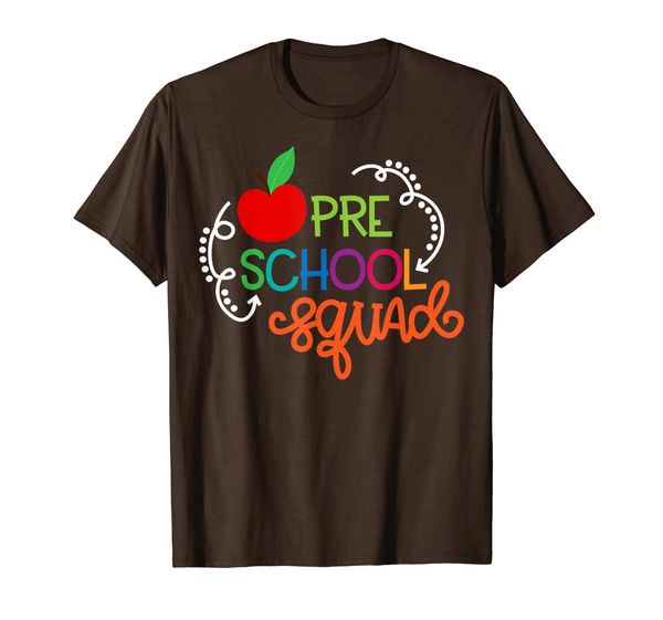 preschool squad shirt back to school funny shirts, White;black 
preschool squad shirt back to school funny shirts, White;black