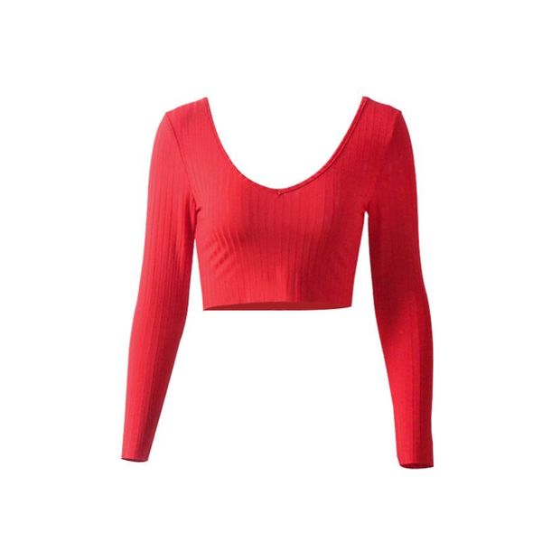 women's t-shirt cuhakci long sleeve polyester women short tees backless t shirts crop femme v neck club plus size spring, White
women's t-shirt cuhakci long sleeve polyester women short tees backless t shirts crop femme v neck club plus size spring, White
