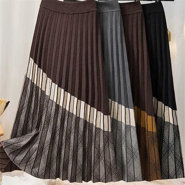 tigena knitted contrast pleated midi skirt women autumn winter elegant vintage print a line high waist long female 211119, Black
tigena knitted contrast pleated midi skirt women autumn winter elegant vintage print a line high waist long female 211119, Black