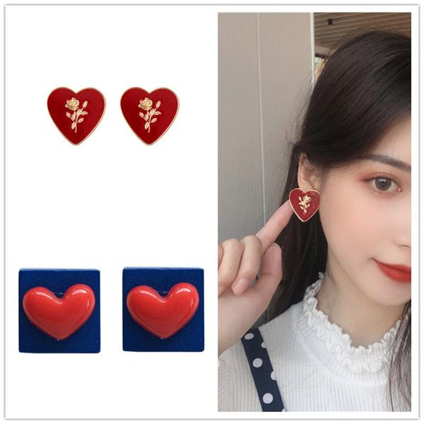 stud timlee e277 temperamental retro dripping oil red heart rose alloy studs earrings delicate jewelry wholesale, Golden;silver
stud timlee e277 temperamental retro dripping oil red heart rose alloy studs earrings delicate jewelry wholesale, Golden;silver