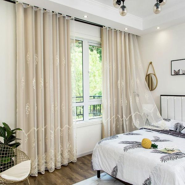 curtain double princess style full blackout cloth bedroom living room bay window lace embroidered screen & drapes
curtain double princess style full blackout cloth bedroom living room bay window lace embroidered screen & drapes