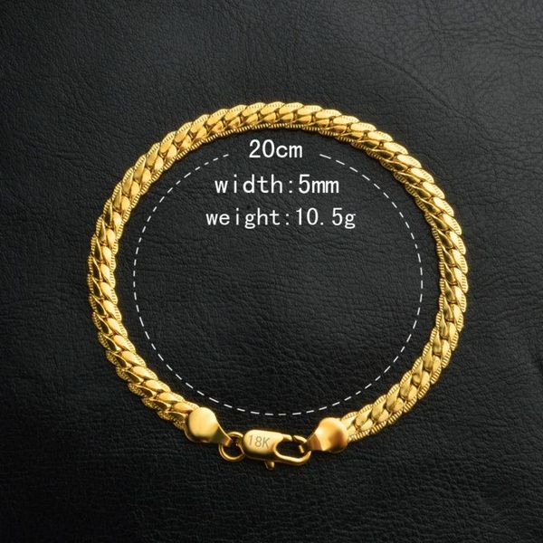 link, chain classic figaro bracelet fashion wholesale jewelry gold-colour 5 mm link bracelets bangles men s242, Black
link, chain classic figaro bracelet fashion wholesale jewelry gold-colour 5 mm link bracelets bangles men s242, Black