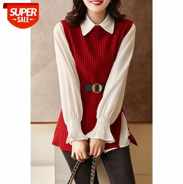 women's temperament korean style slimming shirt knitted vest jacket two-piece suit #ck1z, Black;gray
women's temperament korean style slimming shirt knitted vest jacket two-piece suit #ck1z, Black;gray