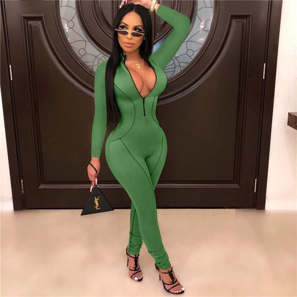 fashion clothes 2021 women jumpsuit sport zipper rompers feminino femme ropa mujer bodycon jumpsuits drop women's &, Black;white
fashion clothes 2021 women jumpsuit sport zipper rompers feminino femme ropa mujer bodycon jumpsuits drop women's &, Black;white