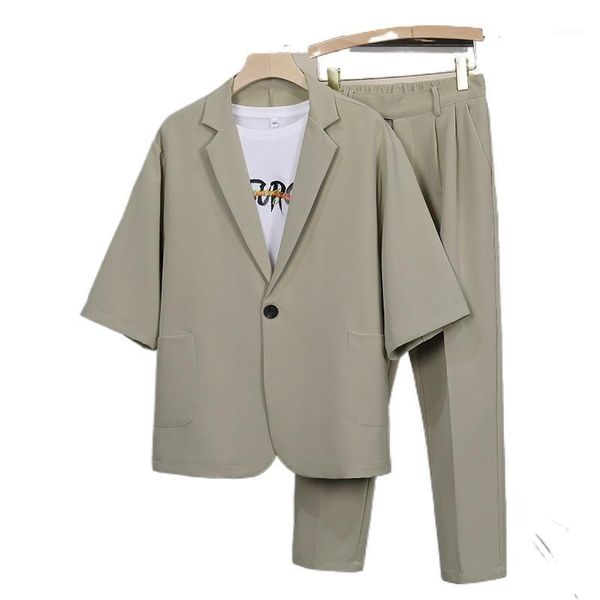 men's suits & blazers 2021 handsome fashion gentleman seven-point sleeve suit youth korean trend student slim (+ pants), White;black
men's suits & blazers 2021 handsome fashion gentleman seven-point sleeve suit youth korean trend student slim (+ pants), White;black