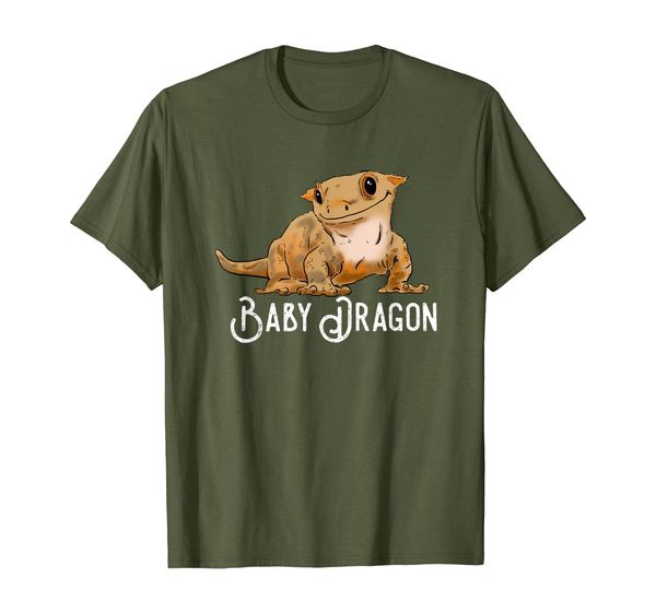 crested gecko shirt, crestie drawing, dragon gecko shirt, White;black