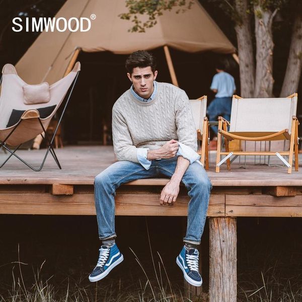 simwood - men's cable sweater, wool blend, classic knitted pullover, sj121220, autumn and winter, new, 2021, White;black
simwood - men's cable sweater, wool blend, classic knitted pullover, sj121220, autumn and winter, new, 2021, White;black