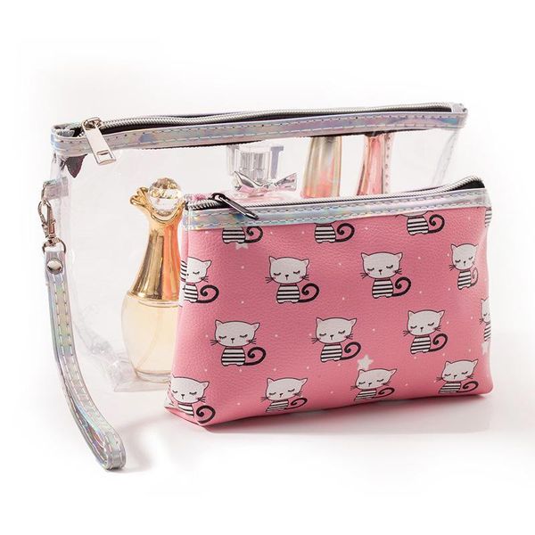 pcs sets women pvc cosmetic bag lovely cats washing toiletry kits makeup handbag female portable pu travel organizer neceser bags & cases
pcs sets women pvc cosmetic bag lovely cats washing toiletry kits makeup handbag female portable pu travel organizer neceser bags & cases