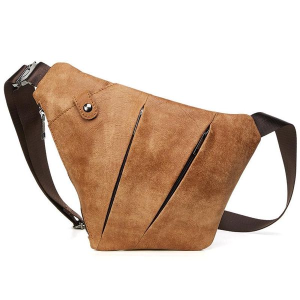 small waist bag zipper messenger wear-resistant head layer leather gun outdoor sports riding chest bags
small waist bag zipper messenger wear-resistant head layer leather gun outdoor sports riding chest bags