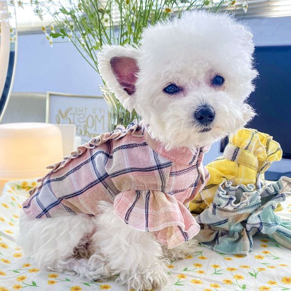 the dog clothes dog teddy is thinner than bear summer pet cat clothing ear edge plaid shirt
the dog clothes dog teddy is thinner than bear summer pet cat clothing ear edge plaid shirt