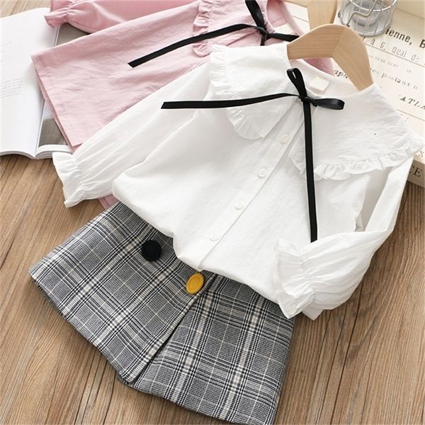 sets new girl fashion clothing set cotton lace shirts blouses+plaid skirts,kids spring autumn 2pcs elegant suits children wear c0225, White
sets new girl fashion clothing set cotton lace shirts blouses+plaid skirts,kids spring autumn 2pcs elegant suits children wear c0225, White