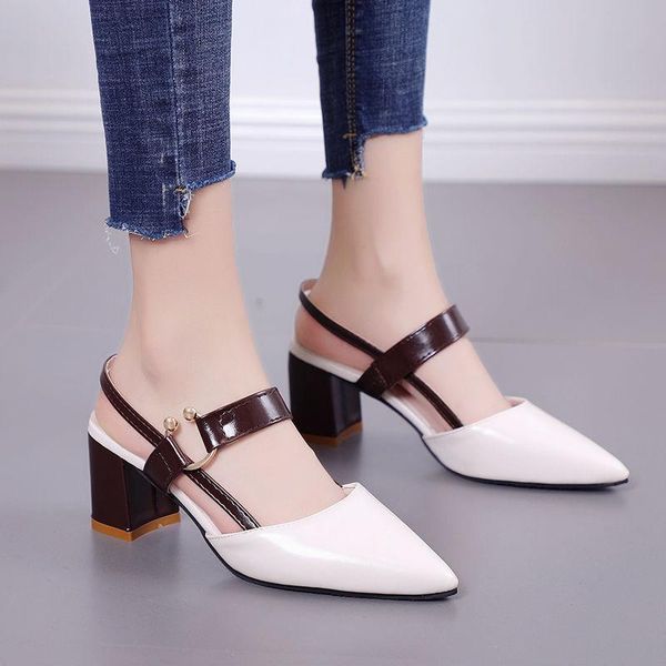 sandals 2021 women's summer pointy chunky large size fashion woman shoes, Black
sandals 2021 women's summer pointy chunky large size fashion woman shoes, Black